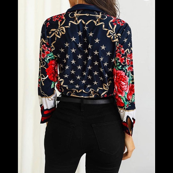 ANASTAGIO FLORAL PRINT LONG SLEEVES BUTTON DOWN SHIRT - Picture 5 of 8